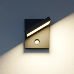 Lucande LED-Außenwandlampe Silvan, Dunkelgrau, Mit Sensor -Heimbeleuchtung 9619174 4