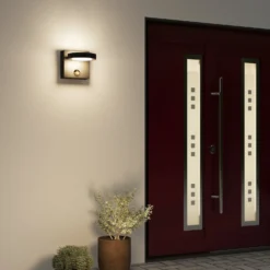 Lucande Belna LED-Außenwandlampe, Grafit, Sensor -Heimbeleuchtung 9619254 2