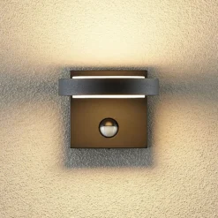 Lucande Belna LED-Außenwandlampe, Grafit, Sensor -Heimbeleuchtung 9619254 4
