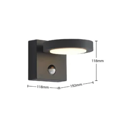 Lucande Belna LED-Außenwandlampe, Grafit, Sensor -Heimbeleuchtung 9619254 7