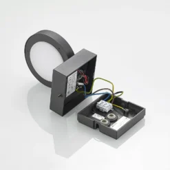 Lucande Belna LED-Außenwandlampe, Grafit, Sensor -Heimbeleuchtung 9619254 9