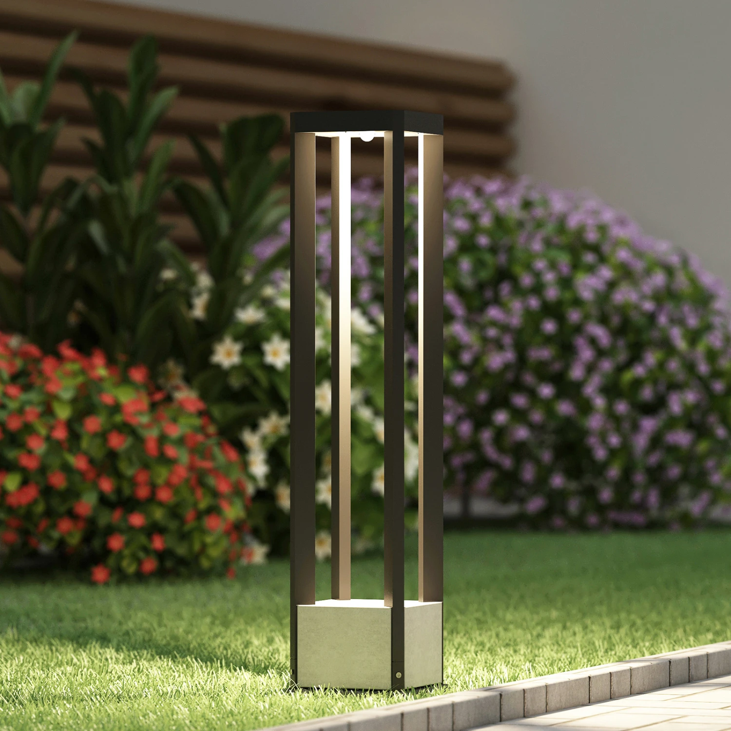 Lucande Kalisa LED-Wegeleuchte, Eckig 1 Lucande Kalisa LED-Wegeleuchte, Eckig