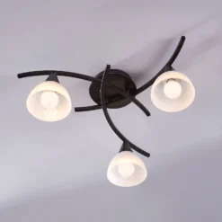 Dreiflammige Deckenlampe Della, Schwarz-gold -Heimbeleuchtung 9620970 2