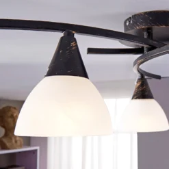 Dreiflammige Deckenlampe Della, Schwarz-gold -Heimbeleuchtung 9620970 5
