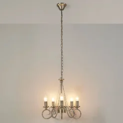 Kronleuchter Marnia, Altmessing, 5-flammig -Heimbeleuchtung 9621015 2