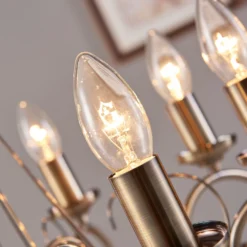 Kronleuchter Marnia, Altmessing, 8-flammig -Heimbeleuchtung 9621016 4