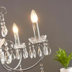 Lucande Kronleuchter Solveig Mit Kristallen, 5-fl., Chrom -Heimbeleuchtung 9624024 4