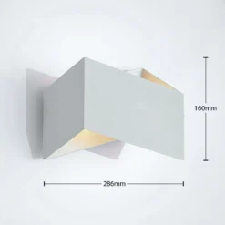 Arcchio Assona Wandleuchte, Weiß-silber -Heimbeleuchtung 9624663 5