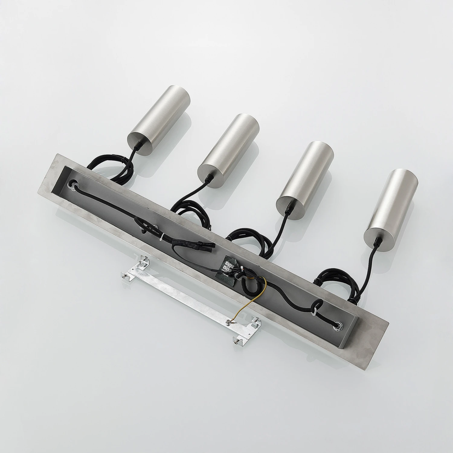 Lindby Joffrey Hängeleuchte, Vierflammig, Nickel 9 Lindby Joffrey Hängeleuchte, Vierflammig, Nickel – Bild 9