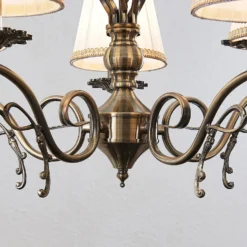 Lindby Finnick Kronleuchter, 5-flammig, Altmessing -Heimbeleuchtung 9624888 5