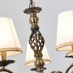 Lindby Finnick Kronleuchter, 5-flammig, Altmessing -Heimbeleuchtung 9624888 6