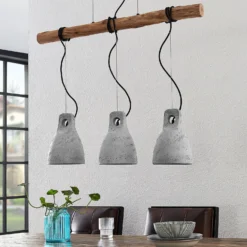 Lindby Grima Hängeleuchte Aus Beton, Dreiflammig -Heimbeleuchtung 9626187 2