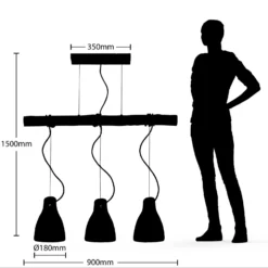 Lindby Grima Hängeleuchte Aus Beton, Dreiflammig -Heimbeleuchtung 9626187 6