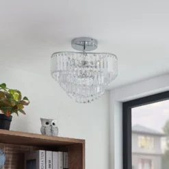 Lindby Volina Deckenleuchte Mit Funkelndem Behang -Heimbeleuchtung 9626530 2