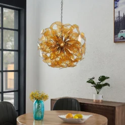 Lindby Moscalina Acryl-Hängeleuchte, Amber 11 Lindby Moscalina Acryl-Hängeleuchte, Amber -Heimbeleuchtung 9627122 2