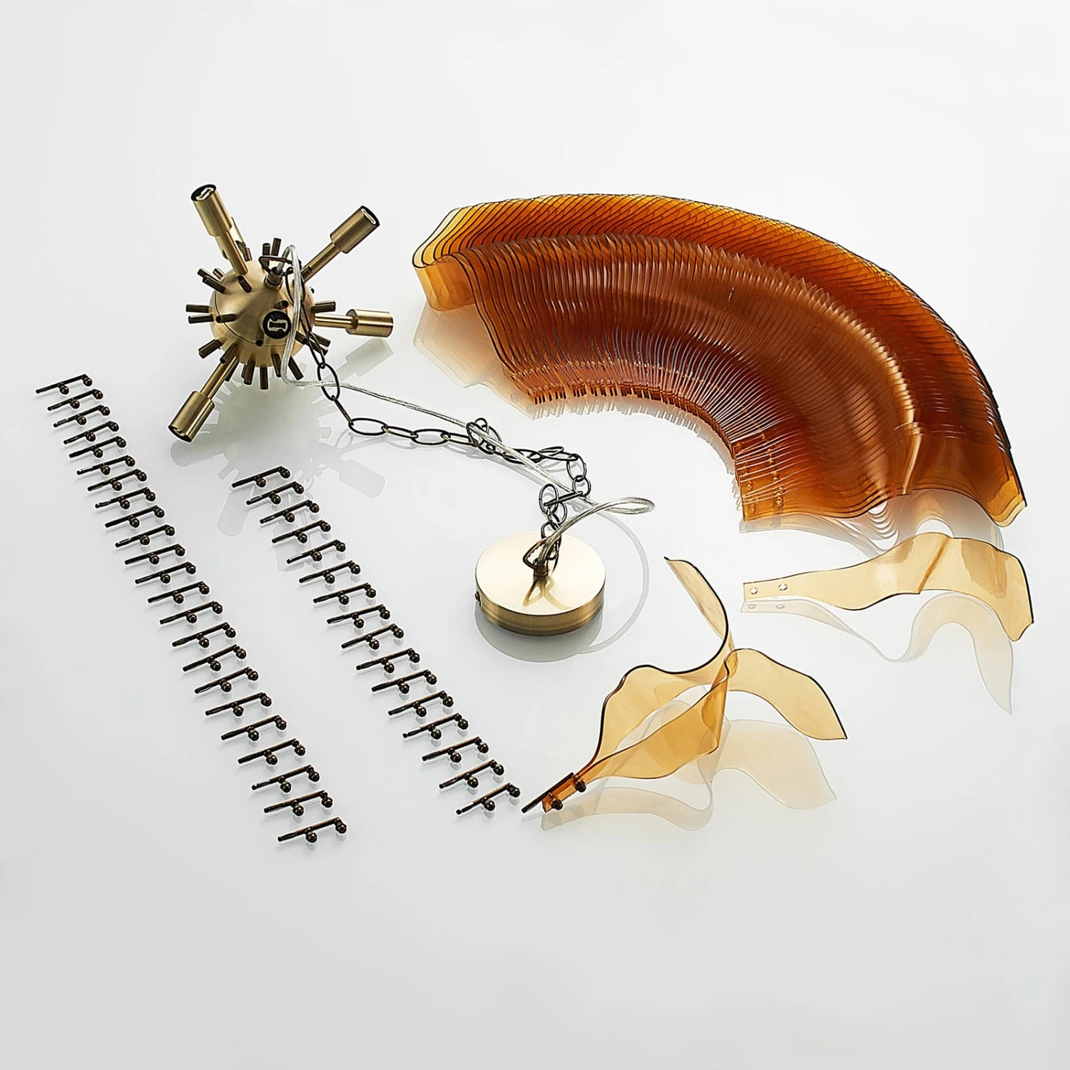 Lindby Moscalina Acryl-Hängeleuchte, Amber 8 Lindby Moscalina Acryl-Hängeleuchte, Amber – Bild 8