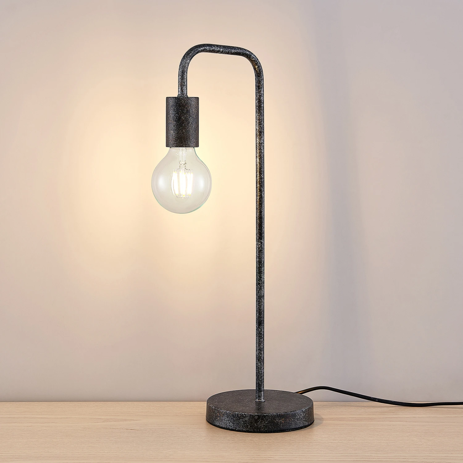 Lindby Erivana Tischleuchte, Metall, Rost Antik 3 Lindby Erivana Tischleuchte, Metall, Rost Antik – Bild 3