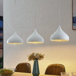 Lindby Elamira Pendelleuchte, 3-flammig, Weiß