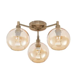 Lindby Jemissa Deckenlampe, 3-flammig, Amber -Heimbeleuchtung 9628195 2