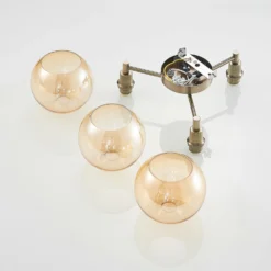 Lindby Jemissa Deckenlampe, 3-flammig, Amber -Heimbeleuchtung 9628195 8