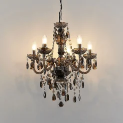 Lindby Spirou Kronleuchter Aus Acryl, Rauchgrau -Heimbeleuchtung 9628507 4