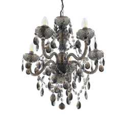 Lindby Spirou Kronleuchter Aus Acryl, Rauchgrau -Heimbeleuchtung 9628507 5