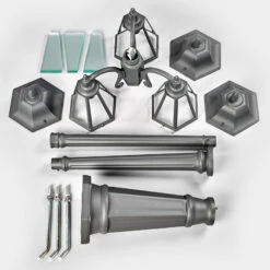 3-flammiger Kandelaber Edana In Grafitgrau -Heimbeleuchtung 9630066 6