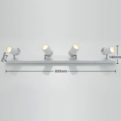 4-flammiger Deckenstrahler Kardo, IP44 11 4-flammiger Deckenstrahler Kardo, IP44 -Heimbeleuchtung 9641088 2