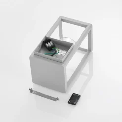 Lindby Estami Außenwandleuchte, Sensor, Silbergrau 17 Lindby Estami Außenwandleuchte, Sensor, Silbergrau -Heimbeleuchtung 9647108 8