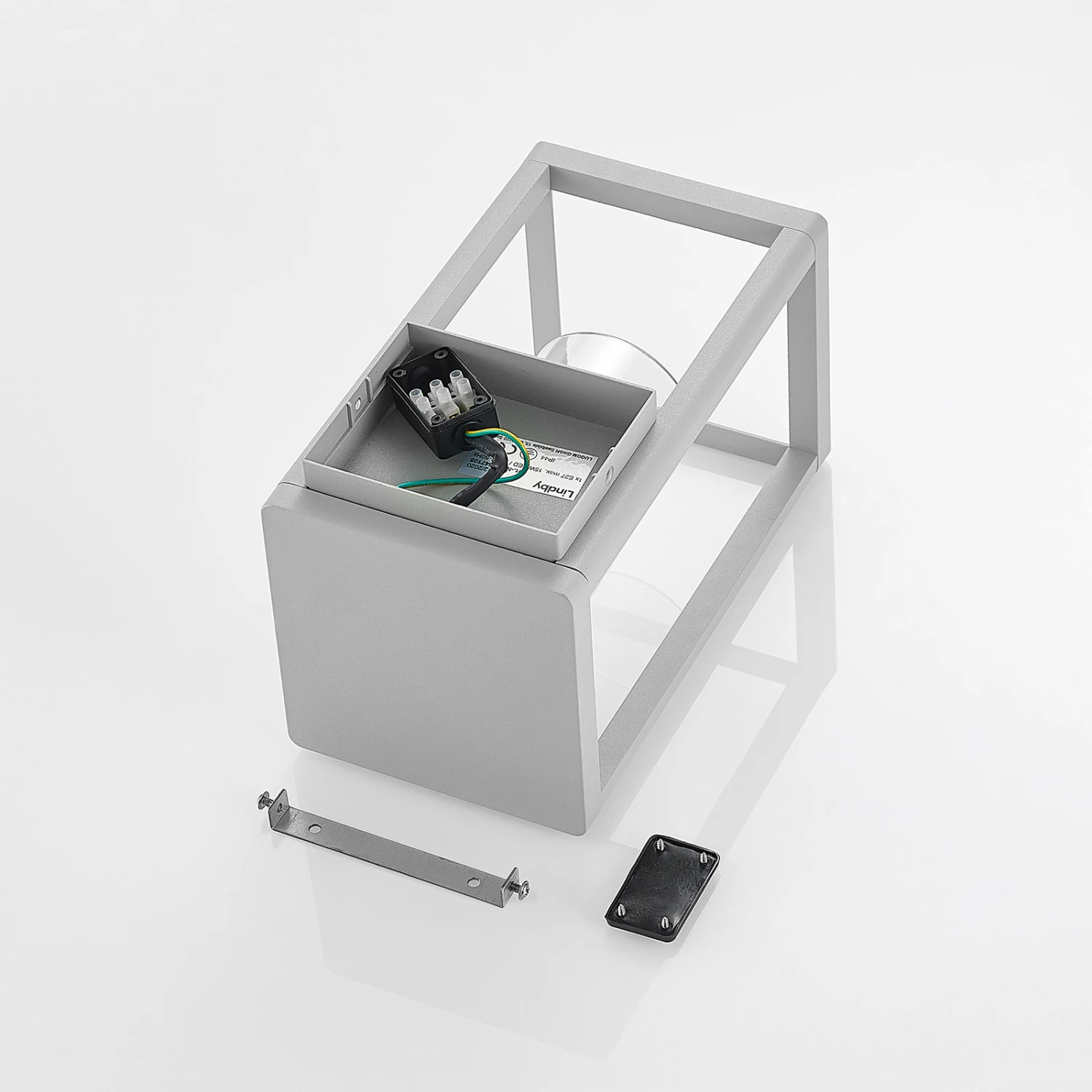 Lindby Estami Außenwandleuchte, Sensor, Silbergrau 9 Lindby Estami Außenwandleuchte, Sensor, Silbergrau – Bild 9