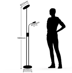 Lindby Seppa LED-Stehleuchte, Rund, Schwarz -Heimbeleuchtung 9945423 6
