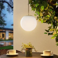 Lindby Dieka LED-Solar-Hängelampe, Kugel, RGBW -Heimbeleuchtung 9945547 2