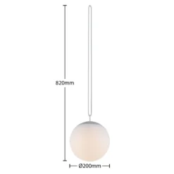 Lindby Dieka LED-Solar-Hängelampe, Kugel, RGBW -Heimbeleuchtung 9945547 5