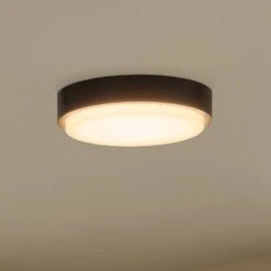 LED-Außendeckenlampe Nermin, IP65, Rund