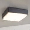 LED-Außendeckenlampe Nermin, IP65, Eckig