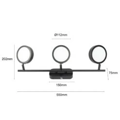 Lindby Neros LED-Strahler, CCT, Schwarz, 3-flammig -Heimbeleuchtung 9951086 2