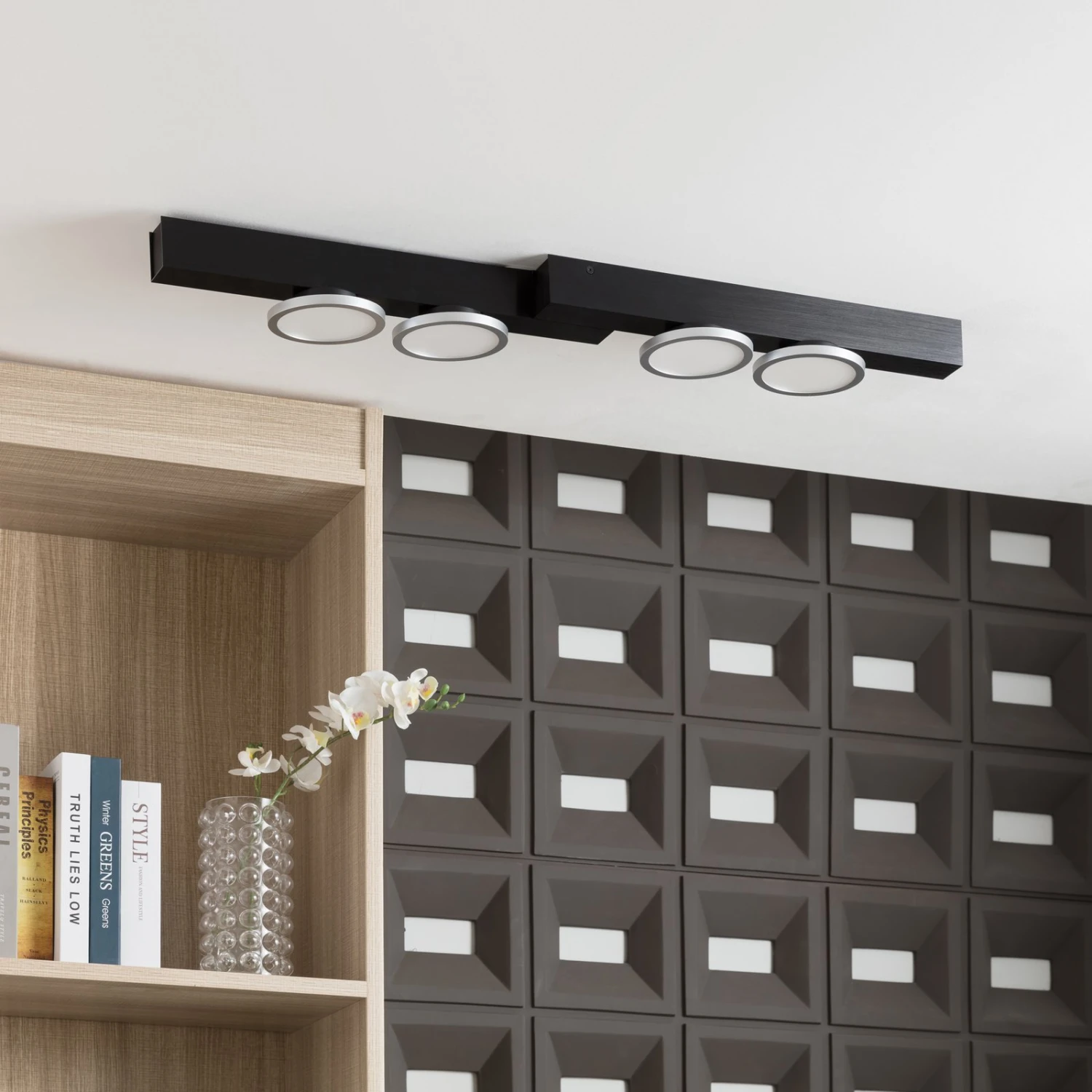 Lucande Kellino Deckenleuchte, 4-flammig, Schwarz 2 Lucande Kellino Deckenleuchte, 4-flammig, Schwarz – Bild 2