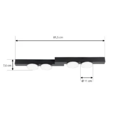 Lucande Kellino Deckenleuchte, 4-flammig, Schwarz 13 Lucande Kellino Deckenleuchte, 4-flammig, Schwarz -Heimbeleuchtung 9951111 4