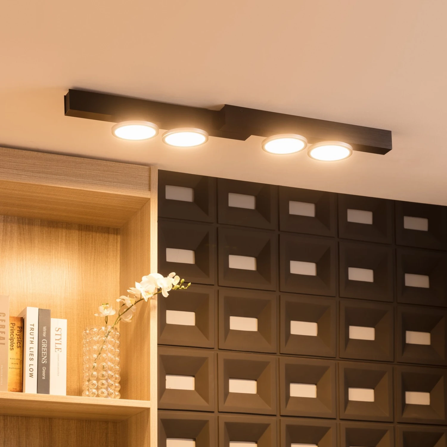 Lucande Kellino Deckenleuchte, 4-flammig, Schwarz 1 Lucande Kellino Deckenleuchte, 4-flammig, Schwarz