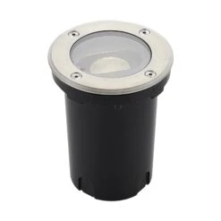 Lucande Runde LED-Bodeneinbauleuchte Doris, Edelstahl -Heimbeleuchtung 9969050 2