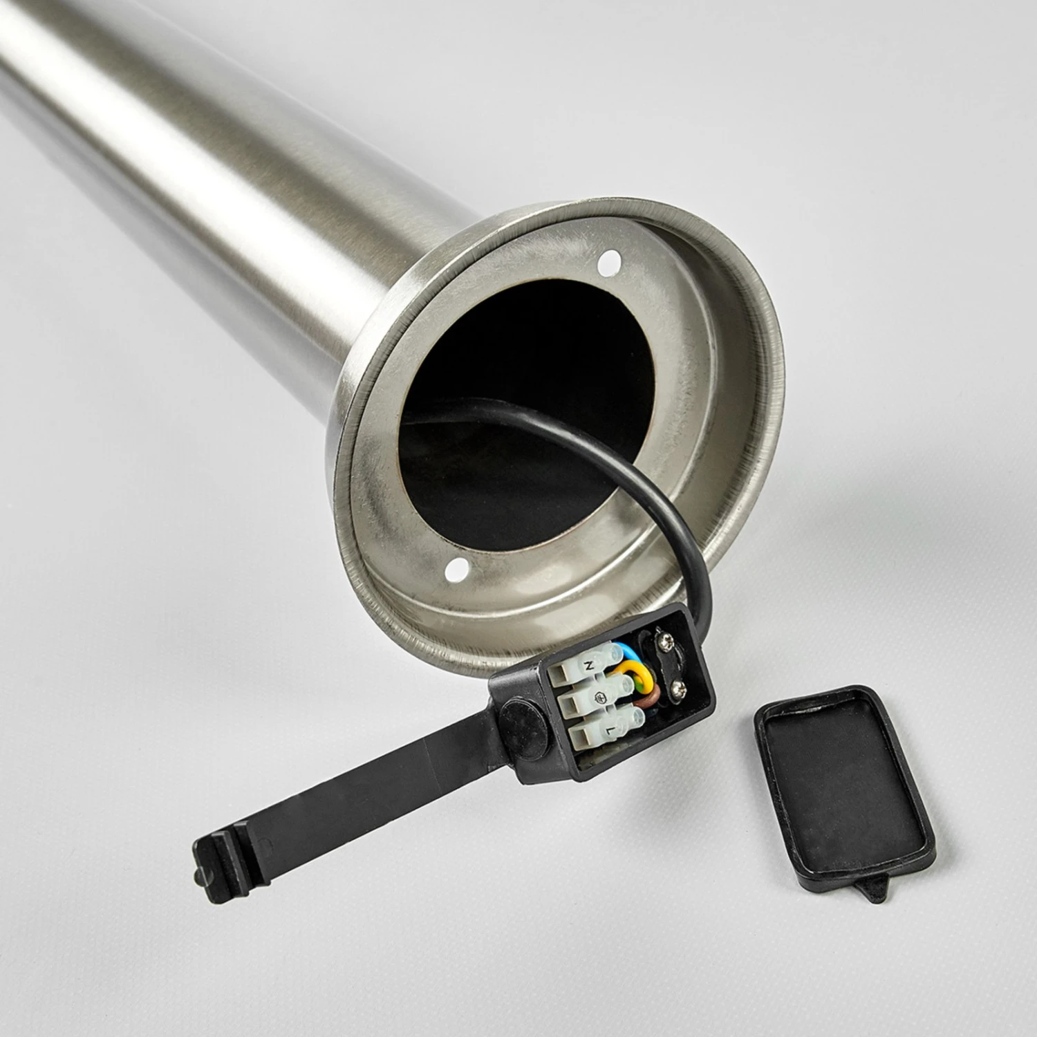 Zylinderförmige Wegelampe Kristof, Edelstahl 6 Zylinderförmige Wegelampe Kristof, Edelstahl – Bild 6