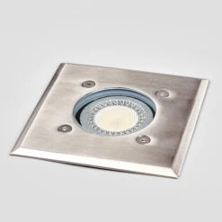 Eckige Edelstahl-Bodeneinbaulampe Insa, IP67 -Heimbeleuchtung 9977025 2