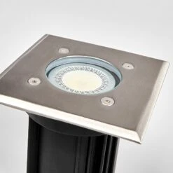 Eckige Edelstahl-Bodeneinbaulampe Insa, IP67 -Heimbeleuchtung 9977025 5